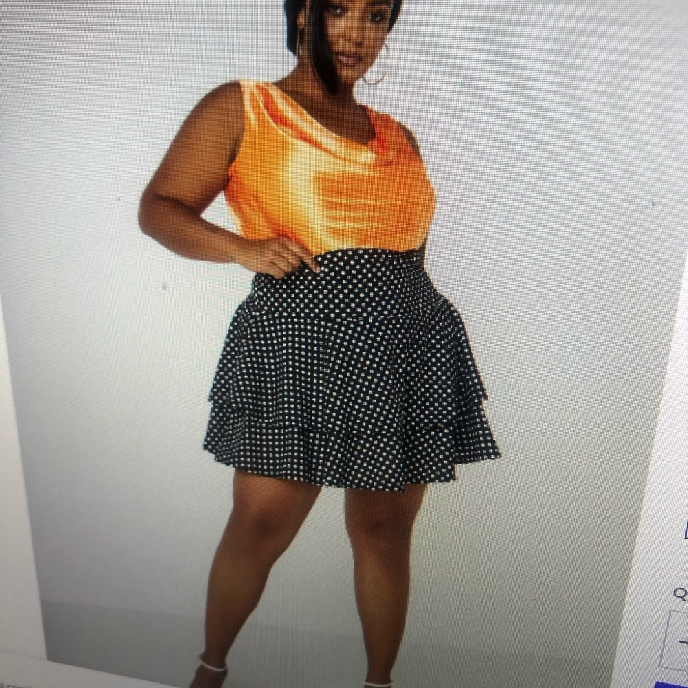 Polka Dot Black Skirt